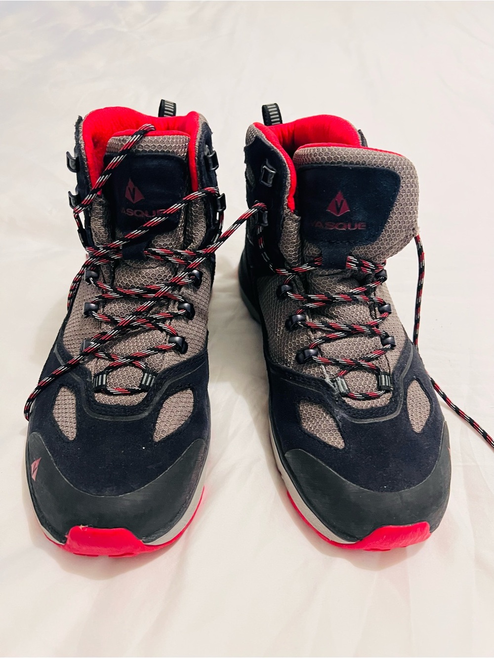 Vasque Black and Red Women's Lace-Up Hiking Boots